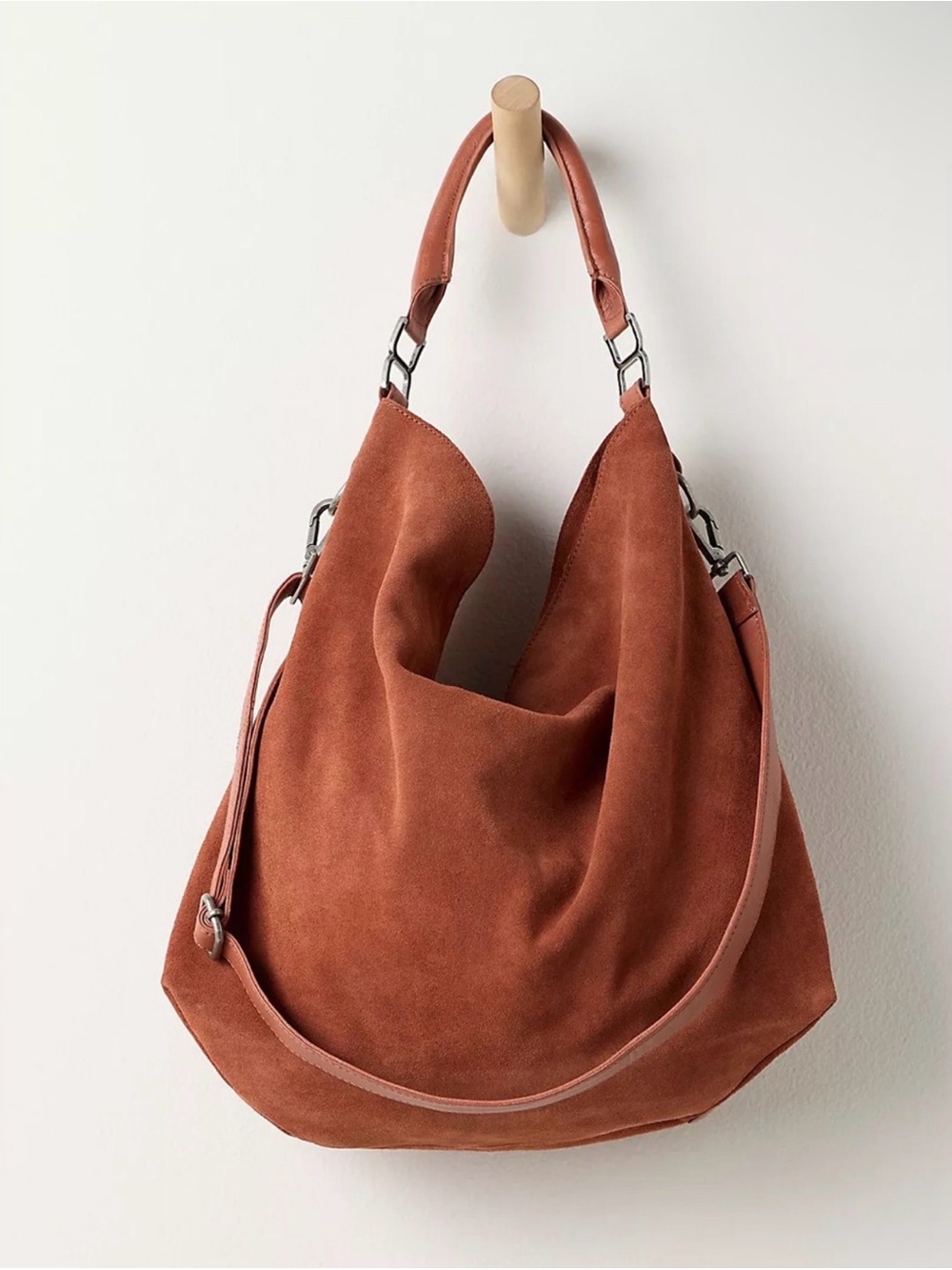 🌺Free People Suzie Suede Slouchy Tote Bag - Picture 2 of 10